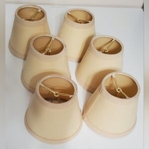 Mini Bulb Chandelier Lamp Shades Set of 6 Ecru